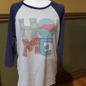 Lucky Bird med 3/4 sleeve HOME NC top /#253